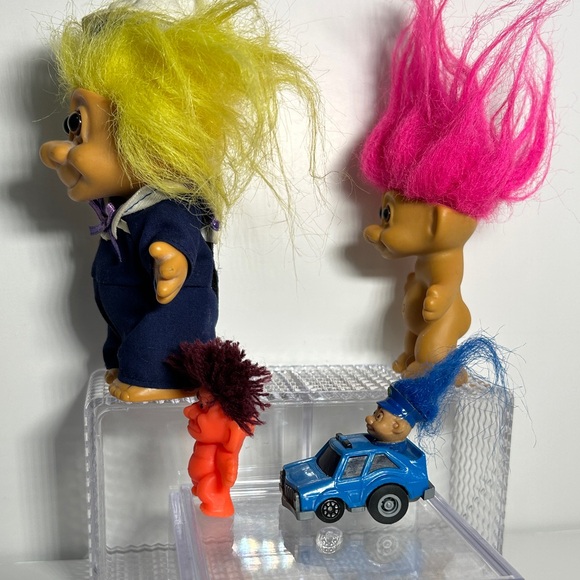 Russ Troll Doll Collection with Yellow, Pink, and Blue Hair - Picture 2 of 5
